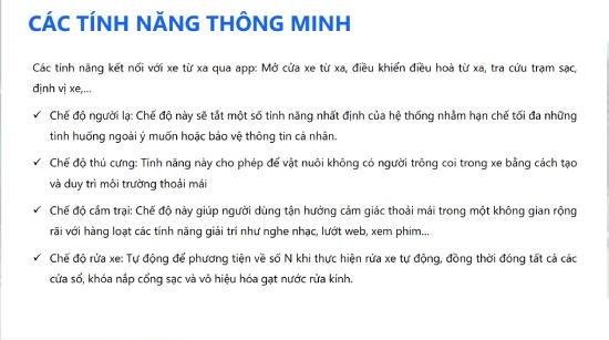 các tính năng thông minh vinfast vf9
