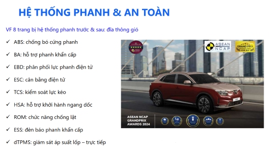 hệ thống phanh VinFast VF8