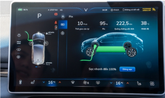 kiểm tra tình trạng sạc ô tô điện vinfast vf5