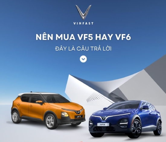 ô tô điện vinfast vf5 so ánh vf6