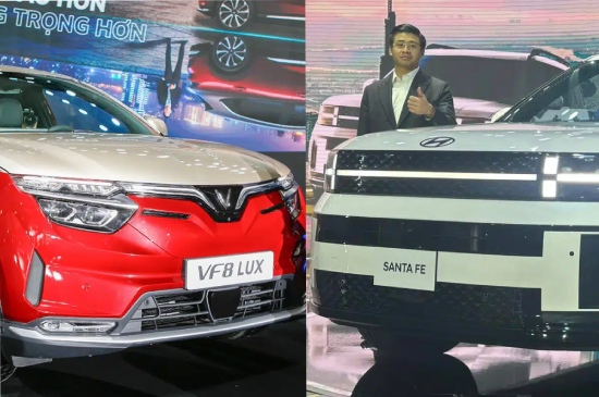 vinfast vf8 vs huyndai santafe